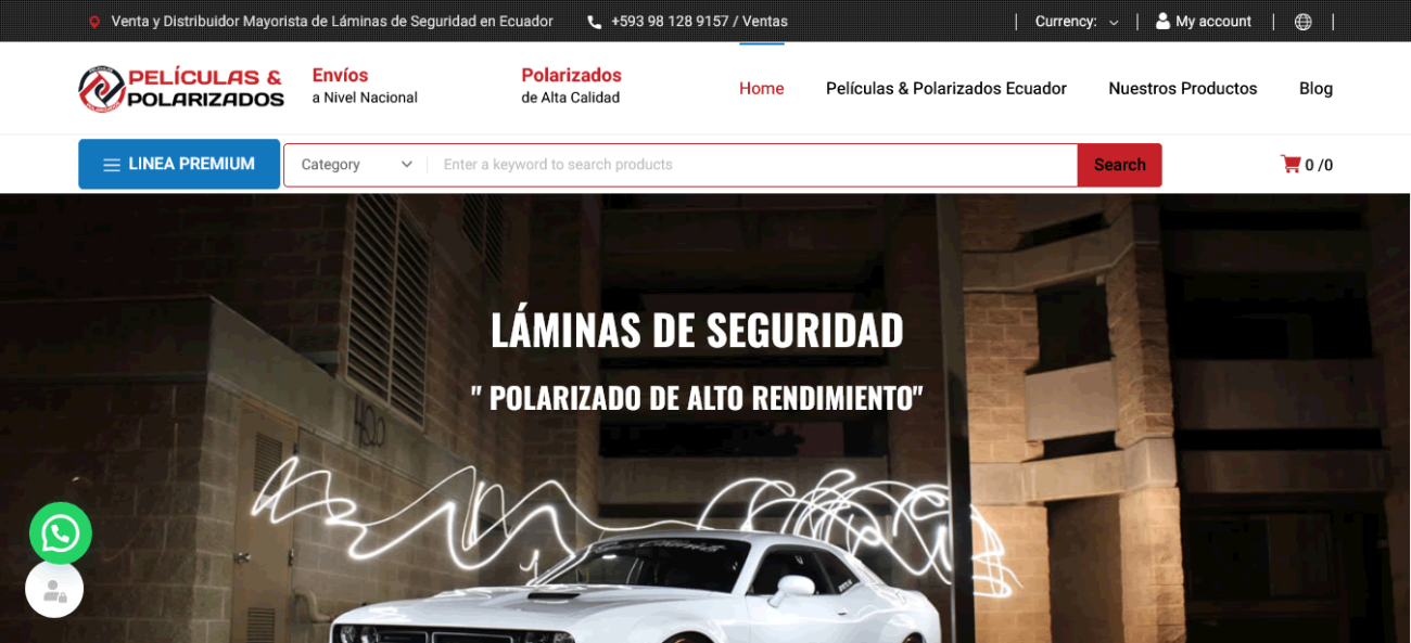 Diseño de pagina web en Ecuador Polarizados Ecuador
