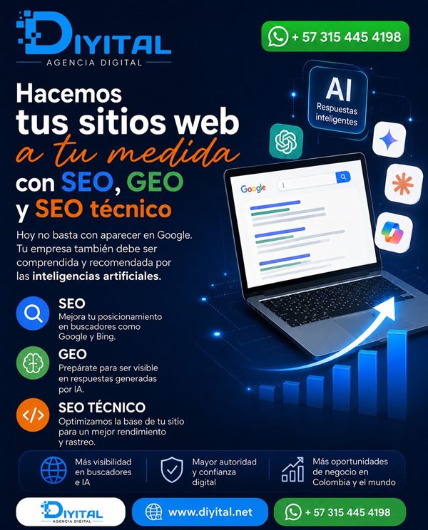 creadores de sitios web en Colombia con SEO IA
